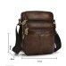 Men's Crossbody Bag Mobile Phone Bag Cowhide Daily Black Brown