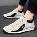 Men's Sneakers Walking Vintage Casual Outdoor Daily Knit Warm Height Increasing Comfortable Lace-up Black White Fall Winter