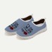 Women's Sneakers Print Shoes Plus Size Daily Travel Slogan Flat Heel Casual Comfort Minimalism Walking Mesh Blue Gray