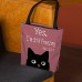 Women's Tote Shoulder Bag Canvas Tote Bag Polyester Shopping Daily Holiday Print Large Capacity Foldable Lightweight Cat Letter Pink Blue Grey