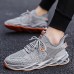 Men's Sneakers Flyknit Shoes Running Sporty Casual Outdoor Daily Tissage Volant Breathable Lace-up Black Red Dark Green Grey Slogan Summer