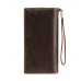 Crazy horse skin long wallet men's Leather Men's hand bag leather zipper bag large capacity multi Card Wallet