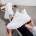 Women's Sneakers White Shoes Platform Sneakers Outdoor Daily Platform Round Toe Sporty Casual Walking PU Lace-up White With 16pcs Set Lazy No-Tie Silicone Elastic Laces Fast Shoes Lace