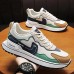 Men's Sneakers Comfort Shoes Running Casual Daily Cloth Comfortable Lace-up Green Coffee Spring Fall