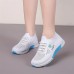 Women's Sneakers Plus Size Flyknit Shoes Outdoor Daily Color Block Summer Flat Heel Round Toe Fashion Sporty Casual Running Walking Tissage Volant Lace-up Black Pink Blue