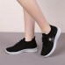 Women's Sneakers Plus Size Flyknit Shoes Outdoor Daily Color Block Summer Flat Heel Round Toe Fashion Sporty Casual Running Walking Tissage Volant Lace-up Black Pink Blue