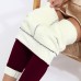 Women‘s Fleece-lined Leggings Ankle-Length Winter Leggings Micro-elastic High Waist Tights Casual / Sporty Weekend Yoga Black Gold Black S M Fall & Winter