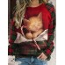 Women's Sweatshirt Pullover Cat Active Sportswear Print Pink Red Purple Casual Sports Round Neck Long Sleeve Top Micro-elastic Fall & Winter