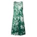 Women‘s Dress Set Two Piece Dress Midi Dress Green Blue Gray Half Sleeve Floral Print Summer Spring U Neck Casual 2023 S M L XL XXL 3XL