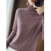 Women's Pullover Sweater Jumper Turtleneck Ribbed Knit Wool Oversized Fall Winter Regular Outdoor Valentine's Day Daily Stylish Casual Soft Long Sleeve Solid Color Black White Pink S M L