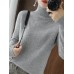 Women's Pullover Sweater Jumper Turtleneck Ribbed Knit Wool Oversized Fall Winter Regular Outdoor Valentine's Day Daily Stylish Casual Soft Long Sleeve Solid Color Black White Pink S M L