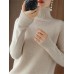 Women's Pullover Sweater Jumper Turtleneck Ribbed Knit Wool Oversized Fall Winter Regular Outdoor Valentine's Day Daily Stylish Casual Soft Long Sleeve Solid Color Black White Pink S M L