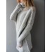 Women's Pullover Sweater Jumper Turtleneck Chunky Crochet Knit Knit Fall Winter Tunic Home Daily Basic Casual Soft Long Sleeve Solid Color Black White Light Grey S M L