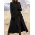 Women's Long Coat Overcoat Open Front Trench Coat Warm Winter Coat Long Sleeve with Pockets Oversize Black Army Green Gray