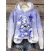 Women's Oversized Hoodie Sweatshirt Pullover Christmas Sweatshirt Gnome Sportswear Festival Christmas Blue Purple Fuchsia Casual Hoodie Long Sleeve Top Micro-elastic Fall & Winter