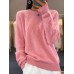 Women's Pullover Sweater Jumper Crew Neck Ribbed Knit Wool Knitted Fall Winter Regular Outdoor Valentine's Day Daily Fashion Streetwear Casual Long Sleeve Solid Color Pink Camel Beige S M L