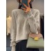 Women's Pullover Sweater Jumper Crew Neck Ribbed Knit Wool Knitted Fall Winter Regular Outdoor Valentine's Day Daily Fashion Streetwear Casual Long Sleeve Solid Color Pink Camel Beige S M L