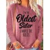 Women's T shirt Tee Letter Black Pink Blue Print Long Sleeve Daily Weekend Fashion Round Neck Regular Fit Spring &Fall