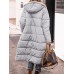 Women's Long Puffer Jacket Winter Fleece ParkaReversible Thermal Warm Windproof Winter Coat Hooded Jackets Comtemporary Casual Street Style Jacket Long Sleeve Brown Black