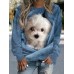 Women's Sweatshirt Pullover Dog Sportswear Funny Print Blue Casual Sports Round Neck Long Sleeve Top Micro-elastic Fall & Winter