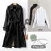 Autumn Classic -Women's Trench Coat Pullover Sweater