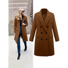 Women's Coat Casual Jacket Trench Coat Street Daily Wear Vacation Fall Winter Long Coat Loose Fit Thermal Warm Windproof Warm Stylish Sporty Chic & Modern Jacket Long Sleeve Pure Color Slim Fit Black