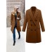 Women's Coat Casual Jacket Trench Coat Street Daily Wear Vacation Fall Winter Long Coat Loose Fit Thermal Warm Windproof Warm Stylish Sporty Chic & Modern Jacket Long Sleeve Pure Color Slim Fit Black