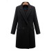 Women's Coat Casual Jacket Trench Coat Street Daily Wear Vacation Fall Winter Long Coat Loose Fit Thermal Warm Windproof Warm Stylish Sporty Chic & Modern Jacket Long Sleeve Pure Color Slim Fit Black