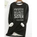 Women's Sweatshirt Pullover Sherpa Fleece Lined Letter Warm Fuzzy Black Dark Pink Red Casual Sports Round Neck Long Sleeve Top Micro-elastic Fall & Winter