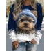 Women's Sweatshirt Pullover Dog Active Sportswear Black Red Blue Casual Sports Round Neck Long Sleeve Top Micro-elastic Fall & Winter