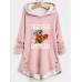 Women's Hoodie Sweatshirt Pullover Sherpa Fleece Lined Graphic Letter Warm Fuzzy Print Button Light Pink Pink Blue Casual Sports Hoodie Long Sleeve Top Micro-elastic Fall & Winter