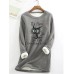 Women's Sweatshirt Pullover Sherpa Fleece Lined Cat Letter Warm Fuzzy Black Pink Blue Casual Sports Round Neck Long Sleeve Top Micro-elastic Fall & Winter