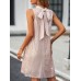 Women's Sequin Dress Party Dress Cocktail Dress Midi Dress Silver Rose Gold Black Sleeveless Pure Color Sequins Spring Fall Winter Stand Collar Fashion Wedding Guest 2023 S M L XL XXL 3XL