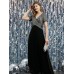 Women's Black Dress Sequin Dress Party Dress Color Block Contrast Color Sequins Design V Neck Long Dress Maxi Dress Elegant Fashion Party Formal Christmas Wedding Guest Regular Fit Black S M L