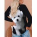 Women's T shirt Tee Dog 3D Black Pink Navy Blue Print Long Sleeve Daily Weekend Fashion Round Neck Regular Fit Spring &Fall