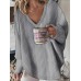 Women's Pullover Sweater Jumper V Neck Ribbed Knit Polyester Oversized Fall Winter Outdoor Daily Going out Stylish Casual Soft Long Sleeve Solid Color Black White Purple S M L