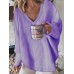 Women's Pullover Sweater Jumper V Neck Ribbed Knit Polyester Oversized Fall Winter Outdoor Daily Going out Stylish Casual Soft Long Sleeve Solid Color Black White Purple S M L