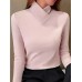 Women's T shirt Tee Plain Black White Pink Long Sleeve Valentine's Day Daily Weekend Fashion V Neck Regular Fit Fall & Winter