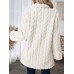 Women's Teddy Coat Fleece Sherpa Jacket Double Breasted Lapel Flannel Winter Coat Fall Windproof Thermal Warm Cream Heated Jacket Outerwear Long Sleeve Fall Black Apricot