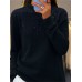 Women‘s Christmas Pullover Sweater Jumper Crew Neck Ribbed Knit Acrylic Sequins Fall Winter Regular Outdoor Daily Going out Xmas Stylish Casual Long Sleeve Solid Color Black White Light Green S M L