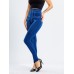 Women's Leggings Faux Denim Ankle-Length Stretchy High Waist Fashion Casual Weekend Black Blue S M