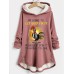 Women's Hoodie Sweatshirt Pullover Sherpa Fleece Lined Graphic Letter Warm Funny Fuzzy Button Print Dark Pink Blue Gray Casual Sports Hoodie Long Sleeve Top Micro-elastic Fall & Winter