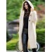 Women's Clunky Knitted Cardigan Hooded Button Front CardiganPlain Stylish Basic Casual Long Sleeve Loose Sweater Cardigans Hooded Fall Winter Green Blue Gray / Chunky