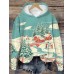 Women's Hoodie Sweatshirt Pullover Cat Sportswear Funny Festival Print Blue Purple Brown Casual Sports Hoodie Long Sleeve Top Micro-elastic Fall & Winter