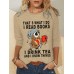 Women's T shirt Tee Animal Letter Black Red Blue Print Long Sleeve Daily Weekend Fashion Round Neck Regular Fit Spring &Fall