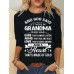 Women's T shirt Tee Letter Black Pink Blue Print Long Sleeve Daily Weekend Fashion Round Neck Regular Fit Spring &Fall