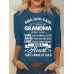 Women's T shirt Tee Letter Black Pink Blue Print Long Sleeve Daily Weekend Fashion Round Neck Regular Fit Spring &Fall