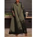 Women's Plus Size Curve Shirt Dress Casual Dress Swing Dress Solid Color Long Dress Maxi Dress Long Sleeve Ruched V Neck Fashion Outdoor ArmyGreen Black Fall Winter L XL XXL 3XL 4XL