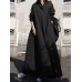 Women's Plus Size Curve Shirt Dress Casual Dress Swing Dress Solid Color Long Dress Maxi Dress Long Sleeve Ruched V Neck Fashion Outdoor ArmyGreen Black Fall Winter L XL XXL 3XL 4XL