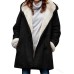 Women's Winter Fleece Hoodie Jacket Suede Fall Sherpa Jacket Maillard Casual Winter Teddy Coat Thermal Warm Windproof Shearling Jacket Comtemporary Contemporary Long Sleeve Brown Black